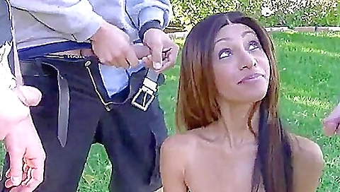 Outdoors blowbang